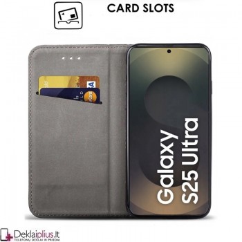 Telone dirbtinės odos dėklas - žalias (Samsung Galaxy S25 Ultra)